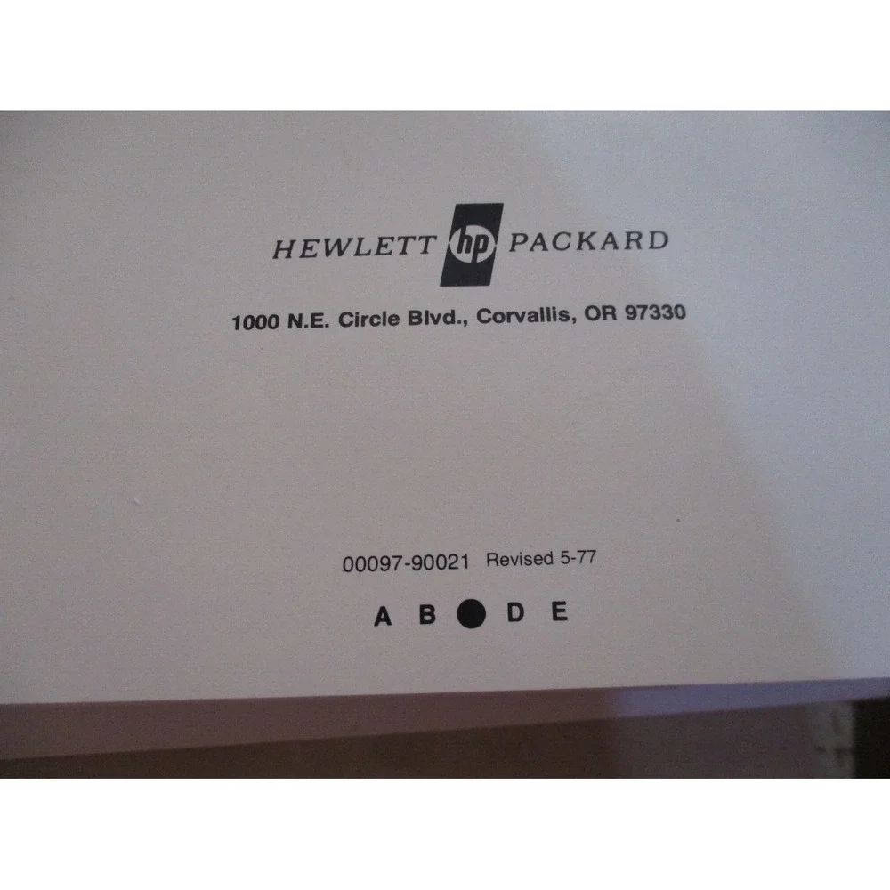 Vintage Hewlett Packard HP-67/HP-97 Stat Pac 1 REV 5/77 Never Used